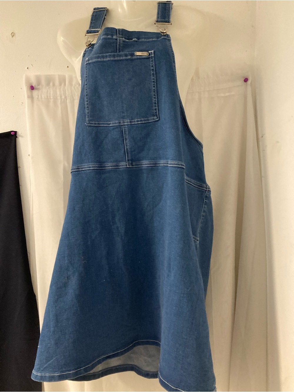 NWT Innée Denim Overall Dress 2X Plus Size Adjustable Straps